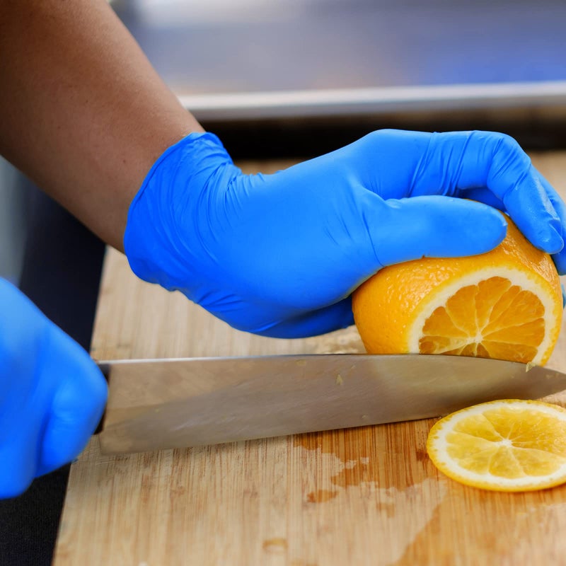 PEIPU Nitrile Gloves Disposable Gloves (Medium  100-Count)  4 Mil Powder Free  Cleaning Service Gloves  Latex Free - Image 4